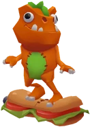 Dinorange surfing on Mayo Mania