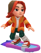 Sindri surfing on Confetti Crush