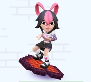 Ji-Yeong surfing on Pixel Heart