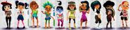 Coco, Harumi, Kim, Carmen, Amira, Jasmine, Noon, Mina, Rosa, and Olivia (New Versions) (Remake)