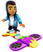 Kareem surfing on Splash