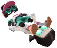 Frutti surfing on Flaming Doll