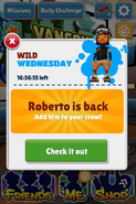 Roberto's reappearance