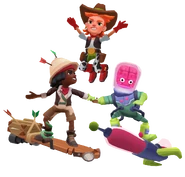 Rudy Rascal, Ventura on Risky Ride, and Glorgalax on Glarx 3000 with Halloween Mega Bundle pose