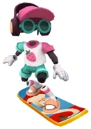 Frutti surfing on Kitty