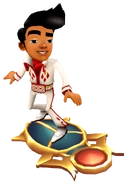 Rex surfing on Scarab