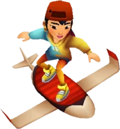 Maeko surfing on Windglider