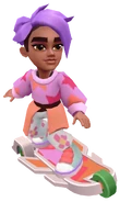 Riley surfing on Rock n' Riley