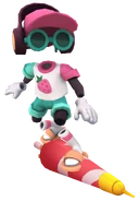 Frutti surfing on Parasol