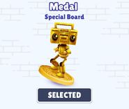 Boombot surfing on Medal