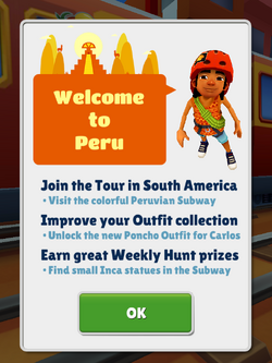 Subway Surfers World Tour: Peru, Subway Surfers Wiki