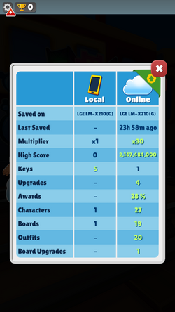 Online Save, Subway Surfers Wiki