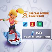 Subway Surfers on X: You're gonna need a bigger bundle! 🦈 Duuunnn dun  dunn dun. . . It's the Great White Board and Kim with her Dive Outfit. Take  a dip with