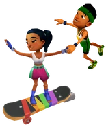 Noon on Laser Flip and Jay with Touristy Siblings pose