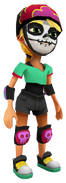 Olivia in her Derby Macabre Outfit with Jia's pose