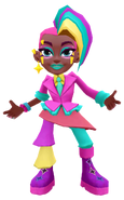Berta with The Burger King's pose