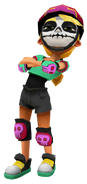 Olivia in her Derby Macabre Outfit with Lauren's pose