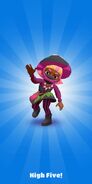Getting a Top Run with Pink in her Witchcap Outfit