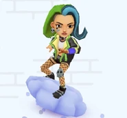 Skye surfing on Snow Cloud