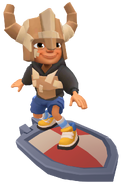 Trym in his Noble Newbie Outfit surfing on Ghastly Glider