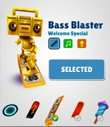 Boombot surfing on Bass Blaster