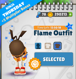 Subway Surfers historic Zurich Ninja Flame Outfit 