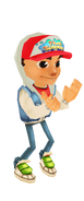 Jak not in a cardboard cut out and clapping angle 1