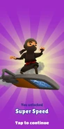 Unlocking Super Speed upgrade with Ninja