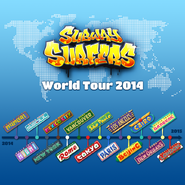 Subway Surfers - All World Tours of 2014 year