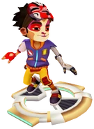 Sun in his Rogue Outfit surfing on Aero