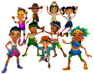Nick, Wayne, Jasmine, Harumi, Noon, Jay, Edison, Carmen, and Jia with Birthday Bonanza pose (from )