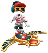 Tutti surfing on Scarab