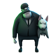 Guard and Dog in and
