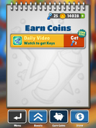 Earn keys by watching the Daily Video