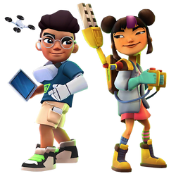 Subway Surfers - Bruno and his robot need a mid-battle hack