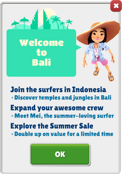 Subway Surfers World Tour: Bali, Subway Surfers Wiki