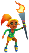 Carmen with a torch