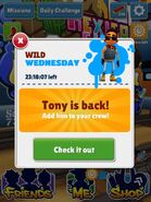Tony's reappearance