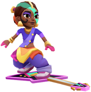Rani surfing on Rockstar