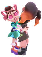 Ribbon hugging Oni Hime