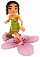 Mei in her Bumi Outfit surfing on Sakura