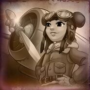 Yutani as Amelia Earhart
