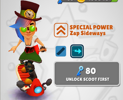 Unlocking Special Power Speed Up and Zap Sideways on Subway Surfers! Scoot!  