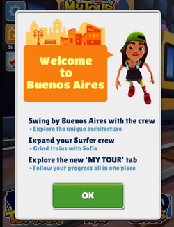 Subway Surfers World Tour: Buenos Aires, Subway Surfers Wiki BR