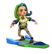 Skye surfing on Flash Jet