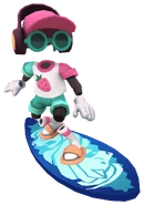 Frutti surfing on Lion