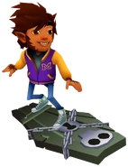 Mike surfing on Casket