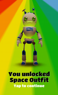 Unlocking Tagbot's Space Outfit