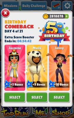 Subway Surfers - It's WEEKEND #1 of our 2023 BIRTHDAY BONANZA. 🎂🎉 Did you  miss out on a special character — check out the shop and see who is  available in this