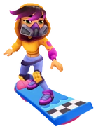 Miss Maia surfing on Piece Of Cake